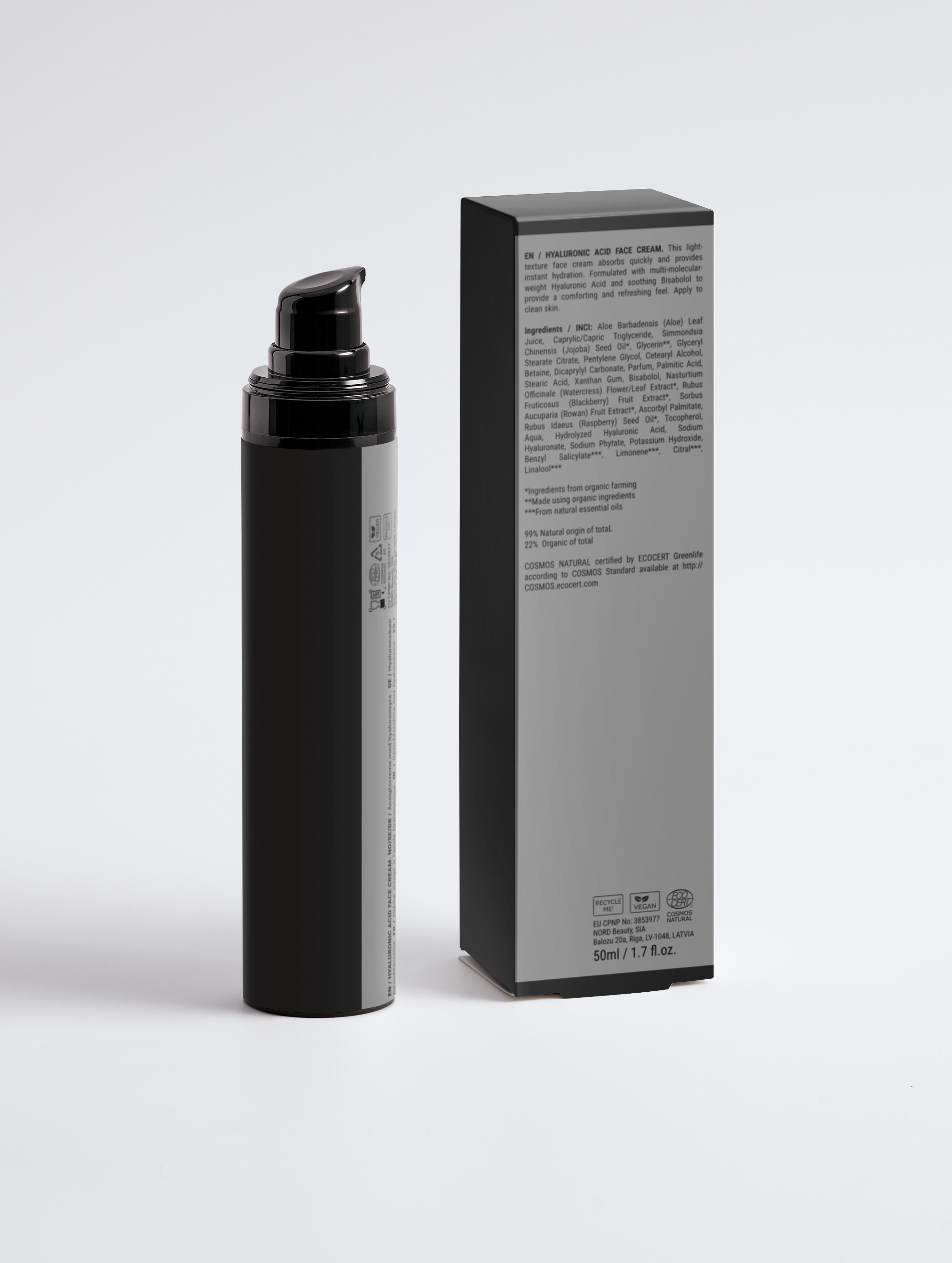 Crème visage à l'acide hyaluronique pour hommes